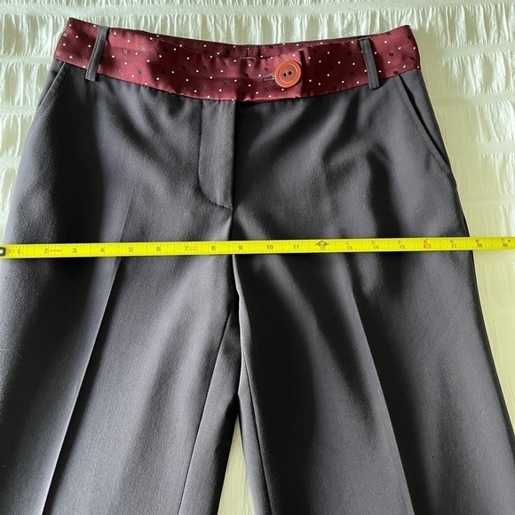 TARA JARMON Pantalon Paroli Grey Trousers Patterned Waistband Business Office - Picture 12 of 16